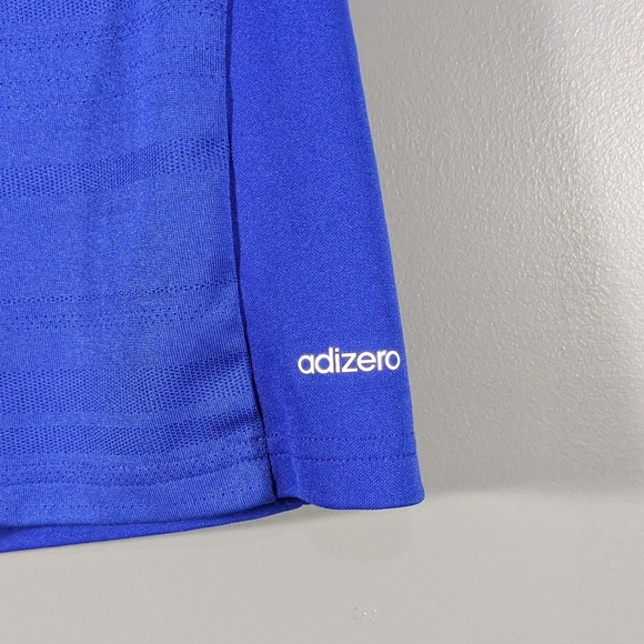 Adidas adizero blue soccer jersey short sleeve size Small - Picture 4 of 13
